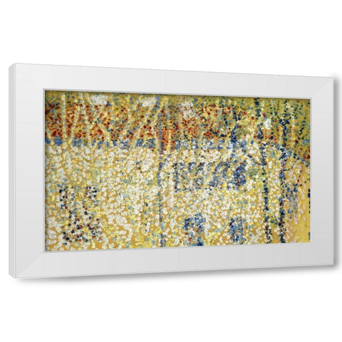 Landscape and Cottage White Modern Wood Framed Art Print by Malevich, Kazimir