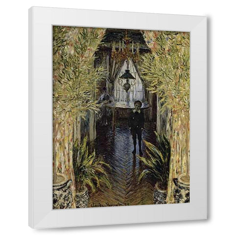 A Corner of the Apartment White Modern Wood Framed Art Print by Monet, Claude