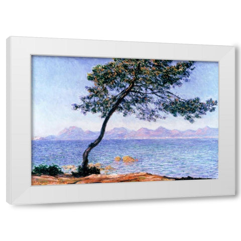 Cap dAntibes White Modern Wood Framed Art Print by Monet, Claude