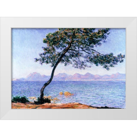 Cap dAntibes White Modern Wood Framed Art Print by Monet, Claude