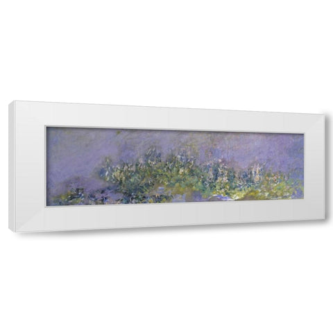 Glycines - Wisteria White Modern Wood Framed Art Print by Monet, Claude