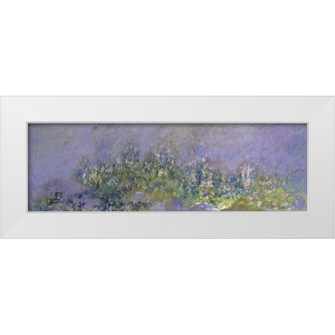 Glycines - Wisteria White Modern Wood Framed Art Print by Monet, Claude