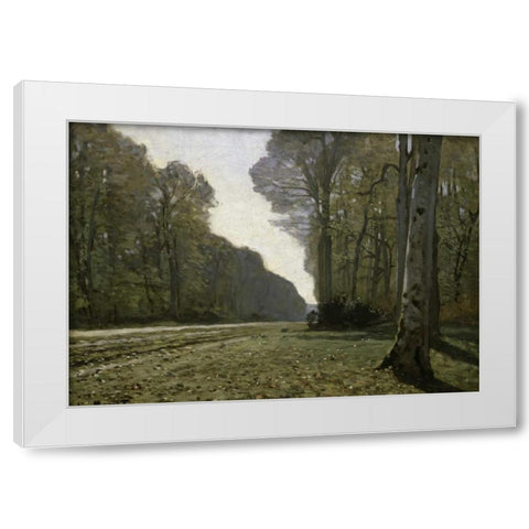 Route du Bas Breau White Modern Wood Framed Art Print by Monet, Claude