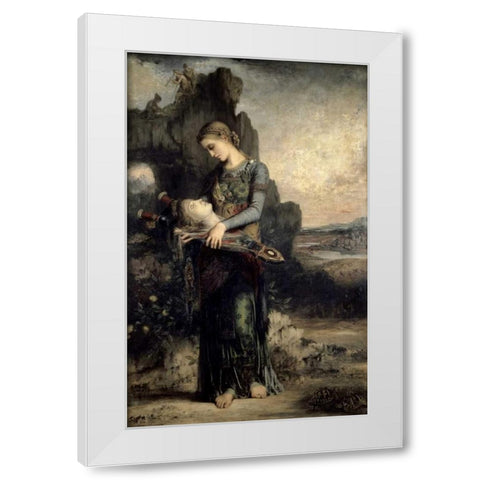 Orpheus White Modern Wood Framed Art Print by Moreau, Gustave