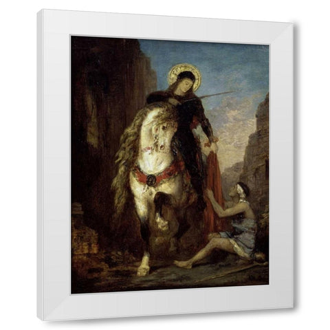 St. Martin White Modern Wood Framed Art Print by Moreau, Gustave