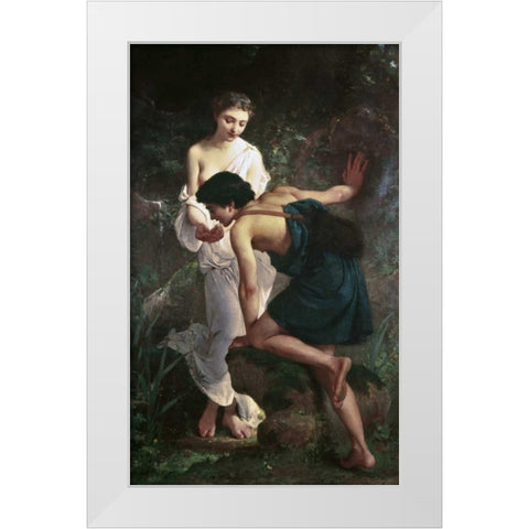 Spring White Modern Wood Framed Art Print by Munier, Emile