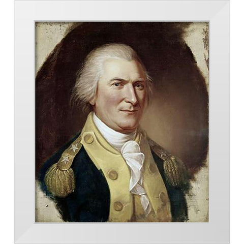 Governor Arthur St Clair White Modern Wood Framed Art Print by Peale, Charles Willson