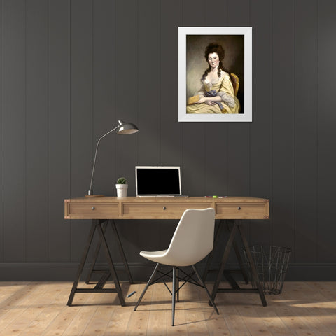 Mrs Fredrick Greene White Modern Wood Framed Art Print by Peale, Charles Willson