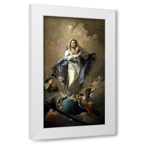 Conception White Modern Wood Framed Art Print by Tiepolo, Giovanni Battista