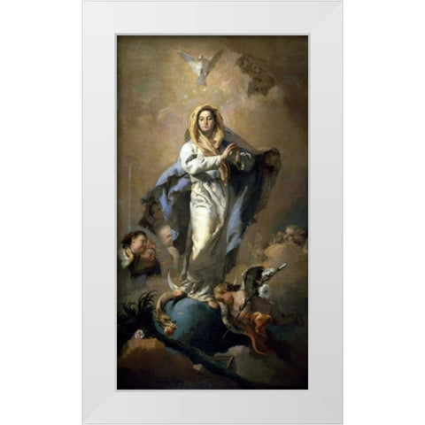 Conception White Modern Wood Framed Art Print by Tiepolo, Giovanni Battista