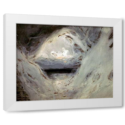 Creation White Modern Wood Framed Art Print by Tissot, James