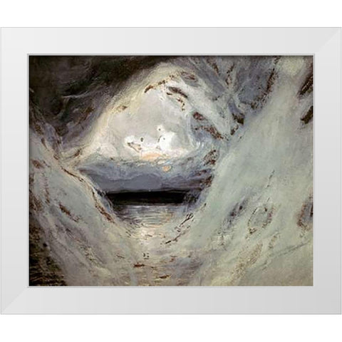 Creation White Modern Wood Framed Art Print by Tissot, James