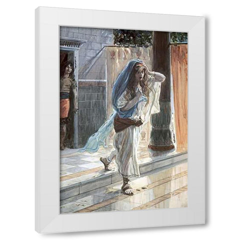 Desolation of Tamar White Modern Wood Framed Art Print by Tissot, James