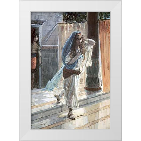 Desolation of Tamar White Modern Wood Framed Art Print by Tissot, James