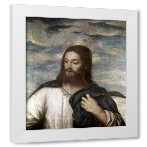 Our Saviour White Modern Wood Framed Art Print by Titian