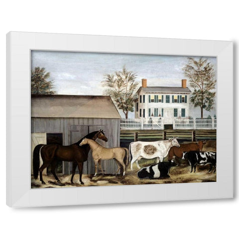 Barnyard White Modern Wood Framed Art Print by Zeliff, A.E.