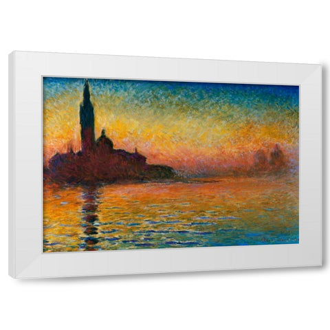 San Giorgio Maggiore White Modern Wood Framed Art Print by Monet, Claude