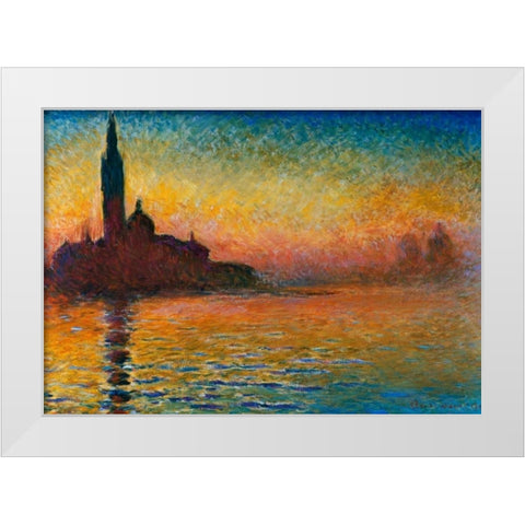 San Giorgio Maggiore White Modern Wood Framed Art Print by Monet, Claude