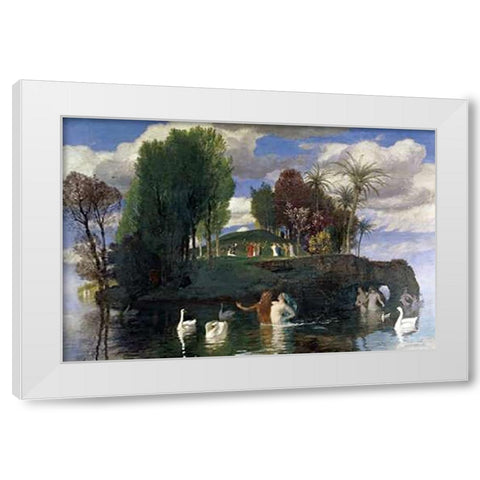 The Island of Life White Modern Wood Framed Art Print by Bocklin, Arnold