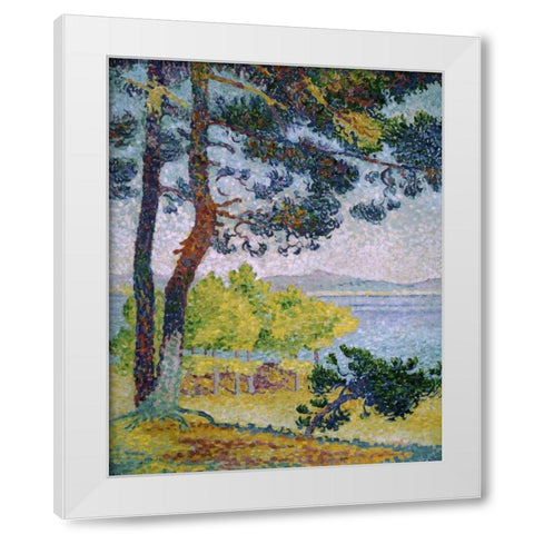 Afternoon at Pardigon White Modern Wood Framed Art Print by Cross, Henri Edmond