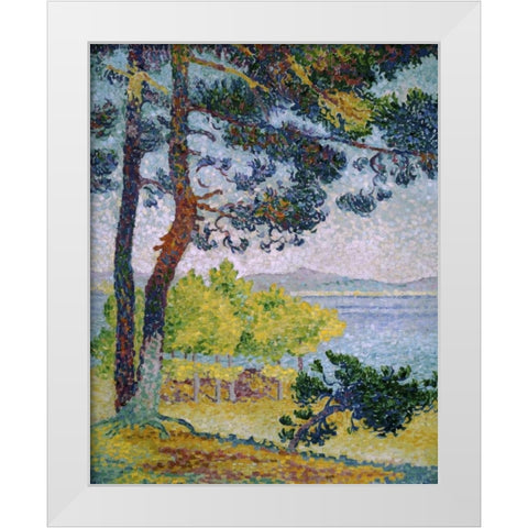 Afternoon at Pardigon White Modern Wood Framed Art Print by Cross, Henri Edmond