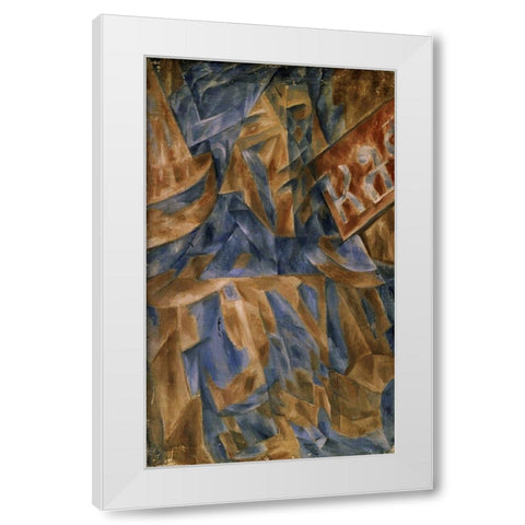 Lady in a Cafe White Modern Wood Framed Art Print by Le Dantyu, M.