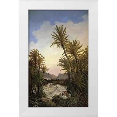 The Gorge of El Kantara White Modern Wood Framed Art Print by Lucy, Adrian