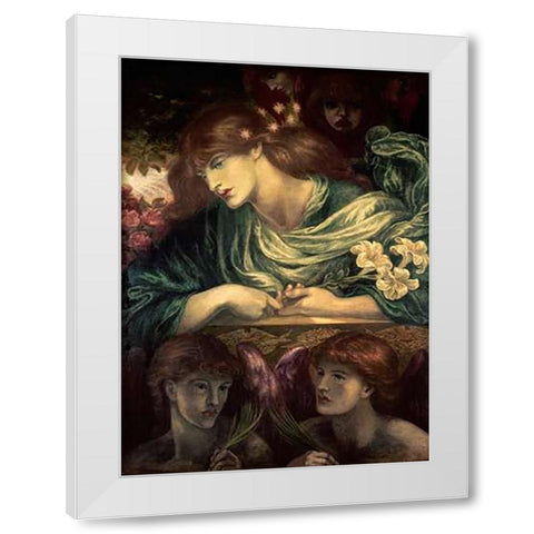 Beatrice White Modern Wood Framed Art Print by Rossetti, Dante Gabriel