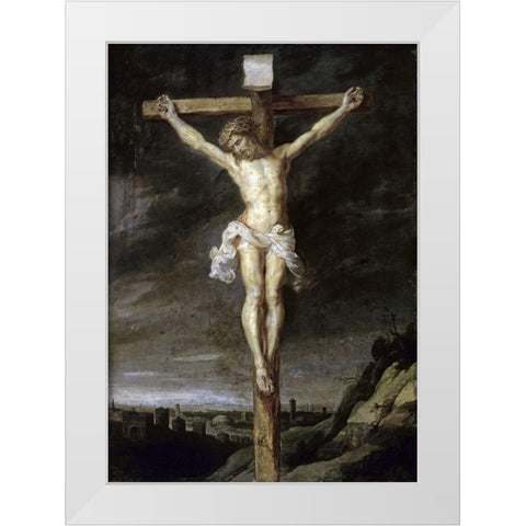 The Crucified White Modern Wood Framed Art Print by Rubens, Peter Paul