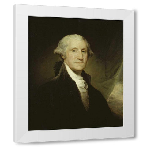 George Washington White Modern Wood Framed Art Print by Stuart, Gilbert