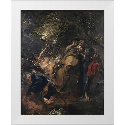 The Betrayal of Museumist White Modern Wood Framed Art Print by Van Dyck, Anthony