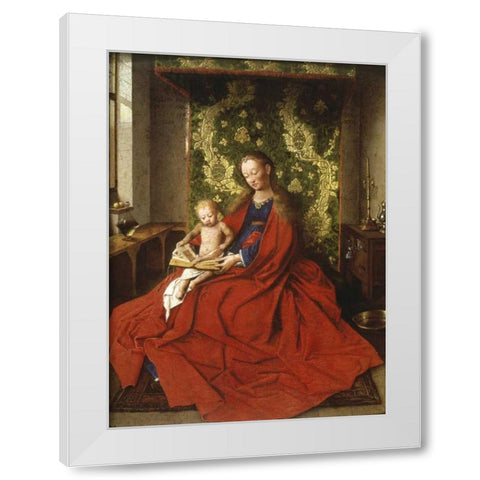 Madonna and Child White Modern Wood Framed Art Print by Van Eyck, Jan