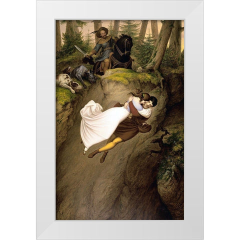 Leap from the Rock White Modern Wood Framed Art Print by Von Carolsfeld, Julius Schnorr