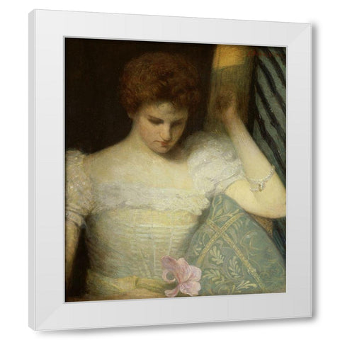 The Orchid White Modern Wood Framed Art Print by Weir, Julian Alden