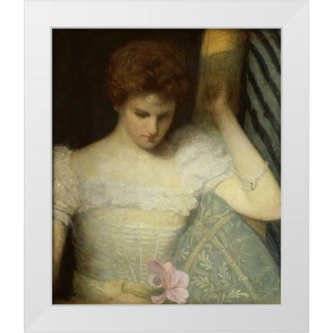 The Orchid White Modern Wood Framed Art Print by Weir, Julian Alden