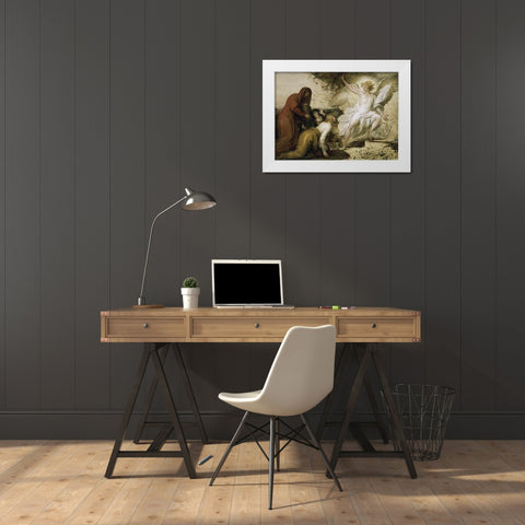The Angel at the Tomb of Museumist White Modern Wood Framed Art Print by West, Benjamin