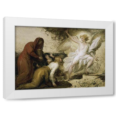 The Angel at the Tomb of Museumist White Modern Wood Framed Art Print by West, Benjamin