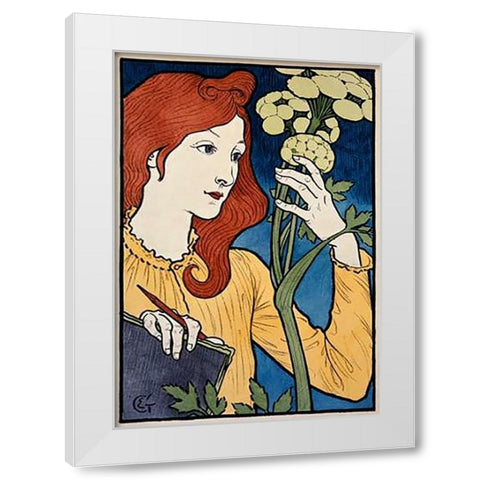 Salon des Cent / ExVintageition E Grasset White Modern Wood Framed Art Print by Grasset, Eugene