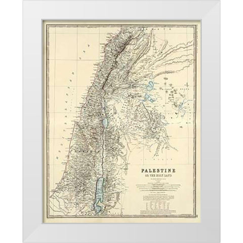 Palestine, 1861 White Modern Wood Framed Art Print by Johnston, Alexander Keith