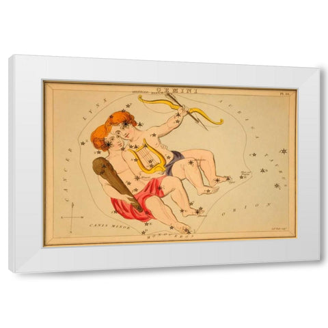 Gemini, 1825 White Modern Wood Framed Art Print by Aspin, Jehoshaphat