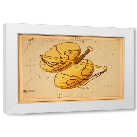 Libra, 1825 White Modern Wood Framed Art Print by Aspin, Jehoshaphat