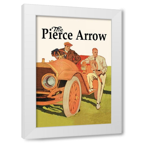 The Pierce-Arrow White Modern Wood Framed Art Print by Unknown