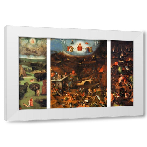 The Last Judgement White Modern Wood Framed Art Print by Bosch, Hieronymus