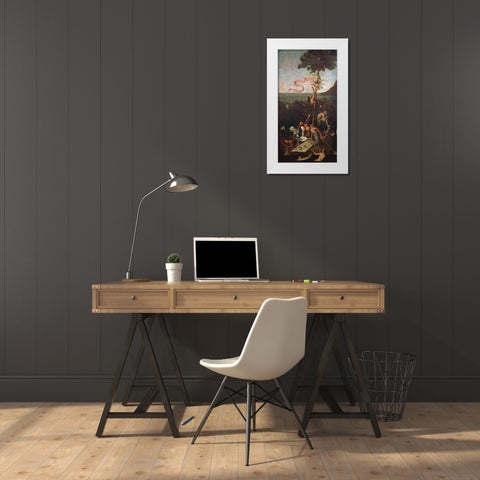 The Ship Of Fools White Modern Wood Framed Art Print by Bosch, Hieronymus