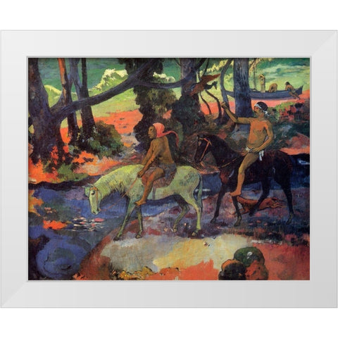 The Ford White Modern Wood Framed Art Print by Gauguin, Paul