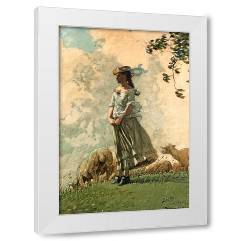 Fresh Air White Modern Wood Framed Art Print by Homer, Winslow