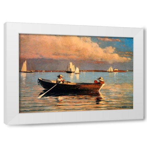 Glouchester Harbor White Modern Wood Framed Art Print by Homer, Winslow