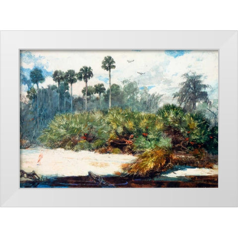 In A Florida Jungle White Modern Wood Framed Art Print by Homer, Winslow