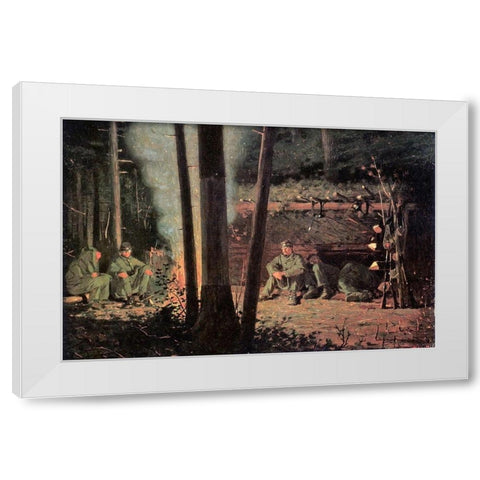 In Front Of Yorktown White Modern Wood Framed Art Print by Homer, Winslow