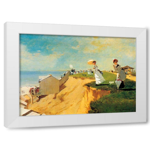 Long Branch New Jersey White Modern Wood Framed Art Print by Homer, Winslow